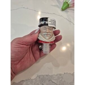 Vintage Figural‎ Bottle Stopper Pilgrim Decanter Pourer Barware Novelty